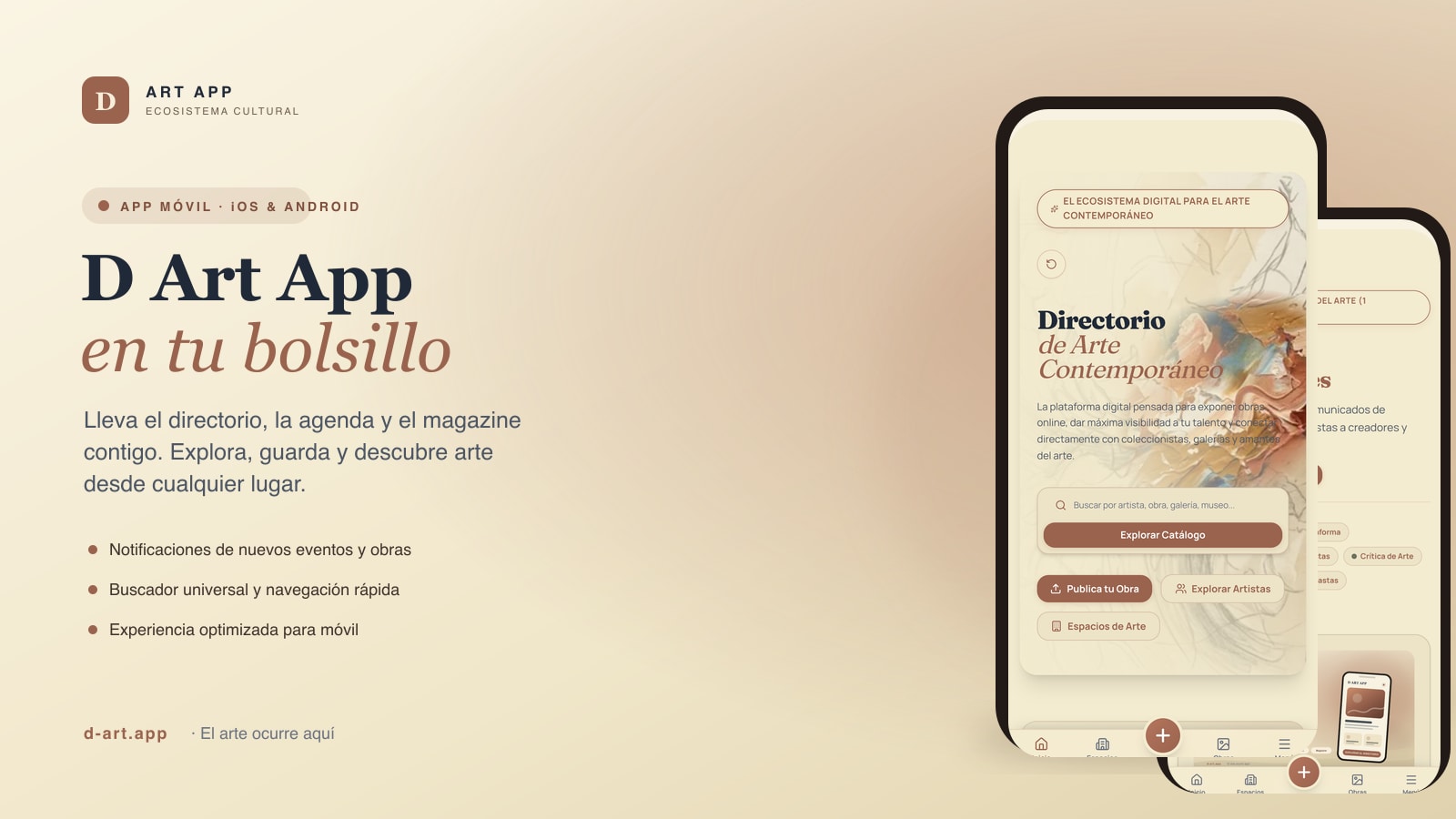 D Art App en tu bolsillo: disponible para iOS y Android