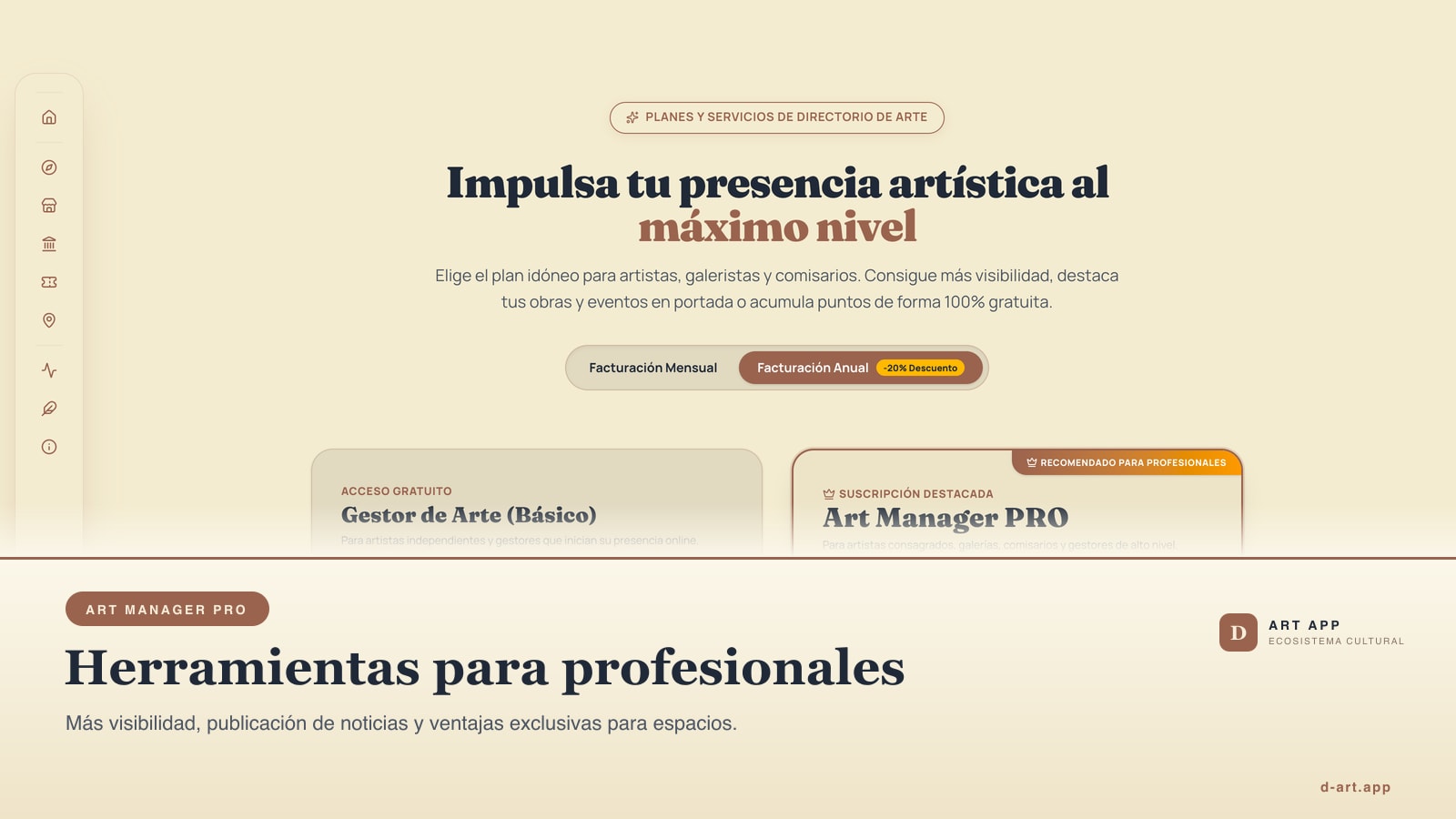 Art Manager PRO: herramientas profesionales para espacios