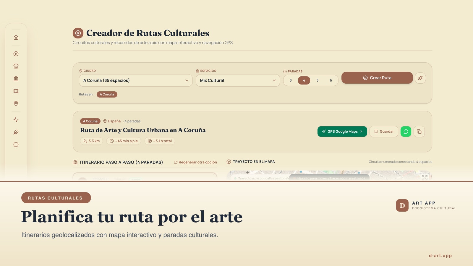 Rutas culturales geolocalizadas y mapas interactivos