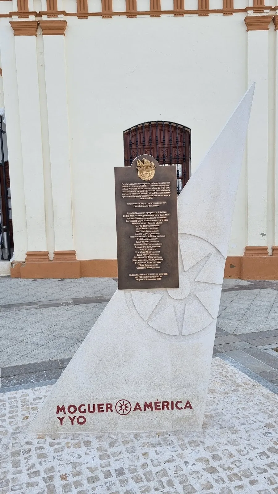 Escultura Memorial marinos viaje descubridor (Moguer EScultura)