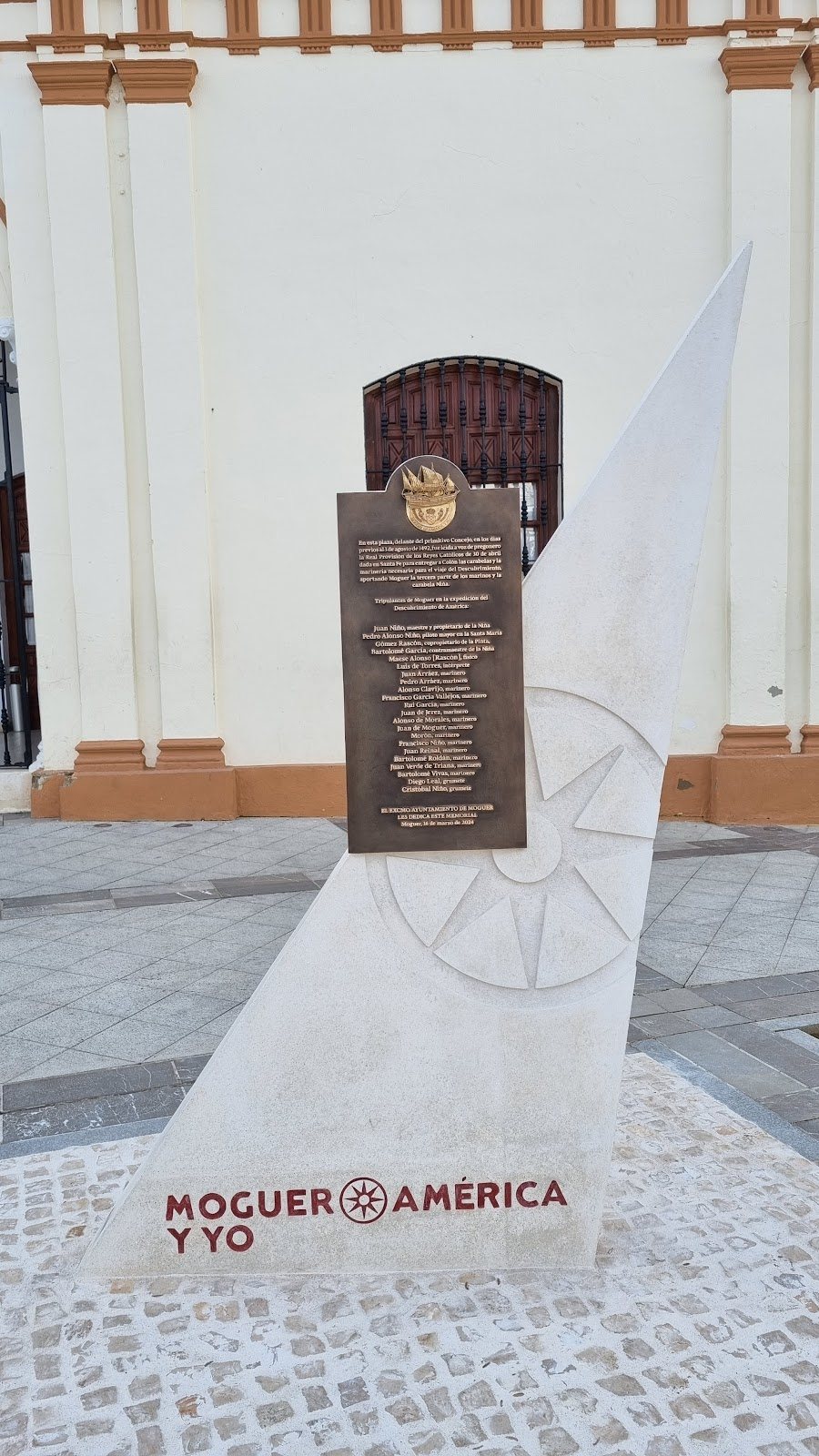 Escultura Memorial marinos viaje descubridor (Moguer EScultura)